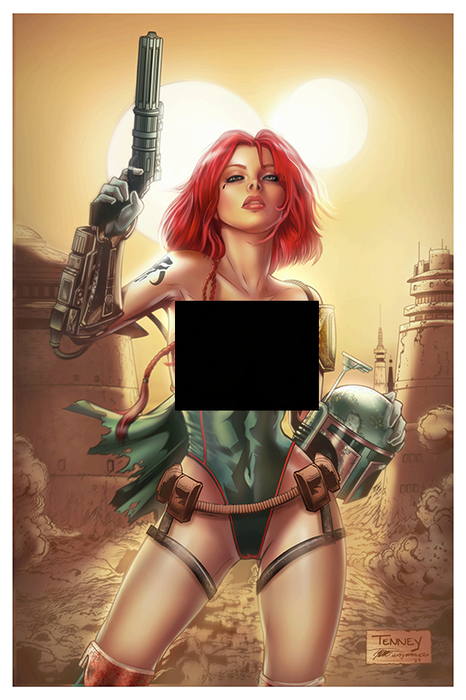 11x17 Star Whores Cvr B Booba Fett Print