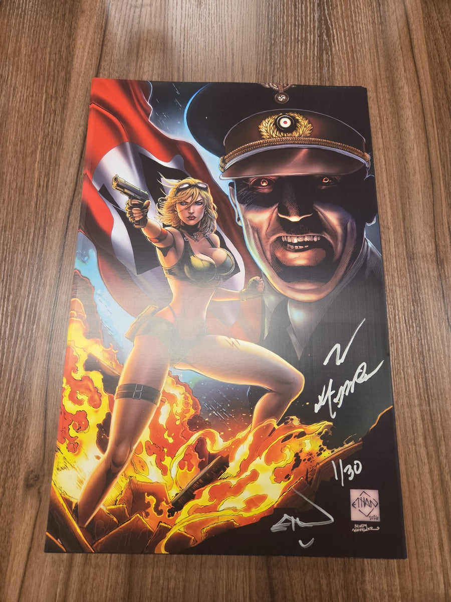 Panzer Girl Art Print Cyberfrog Artist ETHAN VAN SCIVER Signed numbered ltd 30