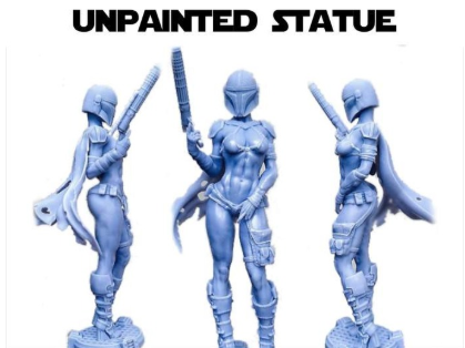 Booba Fett Unpainted Statue