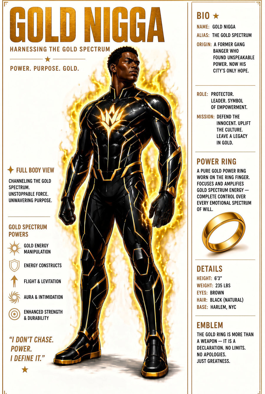 Gold Nigga #1 Origins Art Print [GN-1-OriginPrint]-ebaylive